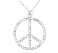 WIDMANN WID03557 - Collana Hippie Strass, Bianco, Taglia Unica