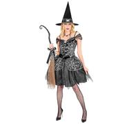 Widmann - Witch Costume, Dress and Witch Hat, Magician, Wizard, Spider, Fairy Tale Costume