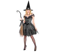 Widmann Witch (Dress, Hat) (M) Black