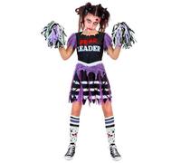 Widmann Zombie Cheerleader (Dress, Socks, Pom Poms) (128 cm / 5-7 Years) Differe