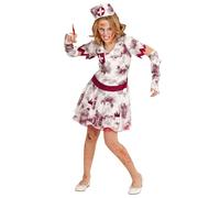 Widmann Zombie Nurse (Dress, Fingerless Gloves, Headpiece) (128 cm / 5-7 Years)
