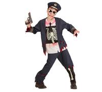 Widmann-Poliziotto Zombie Costume per Bambini, Multicolore, (140 cm / 8-10 Anni), 07537