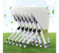 Widppsopt 6 Pack Conference Table - 31.5 Inch Sector Mobile Meeting Table Folding Conference Room Desk, Flip Top Training Desk with Wheels