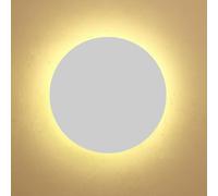 Widppsopt Applique da parete circolare a LED moderna nordica semplice lampada da parete rotonda applique da parete in metallo illuminazione da parete interna per soggiorno camera da letto scale, nero