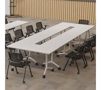 Widppsopt Conference Table, Folding with Wheels, Mobile Meeting Table Conference Room Desk, Modern Seminar Boardroom Desk(6 Pack 63 x 19.6 x 29.5inch)
