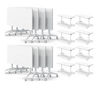 Widppsopt Folding Conference Table,Modern Rooms Flip Top Mobile Training Desk White Foldable Meeting Desk with Silent Wheels, Suitable for Office Classroom