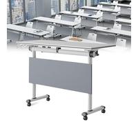 Widppsopt Large Folding Conference Table for Modern Executive Meetings Portable Foldable Desk for Mobile Conference Rooms.