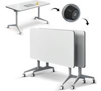 Widppsopt Large Modular Conference Room Table Desk with Silent Caster Wheels Modern Executive Office Conference Table for Home Office
