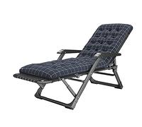 Widppsopt Lettino prendisole pieghevole, reclinabile da giardino regolabile, con imbottitura in cotone rimovibile e tubo piatto spesso, sedia a sdraio portatile per esterni da balcone, Vision Needed