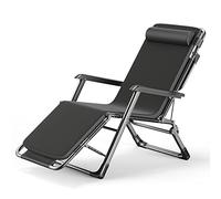 Widppsopt Lettino prendisole pieghevole, sedia a sdraio regolabile con poggiatesta, reclinabile per esterni, per giardino, patio, spiaggia, portata 200 kg, cuscino disponibile.