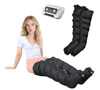 Widppsopt Macchina per compressione gambe con pressoterapia e drenaggio linfatico, massaggiatore ad aria a 6 zone per polpacci, piedi, gonfiore, dolore e circolazione sanguigna, adatto