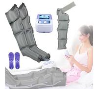 Widppsopt Massaggiatore elettrico a 4/6 cavità a compressione d'aria, strumento per rilassare tutto il corpo, vita, braccia, gambe, per massaggi completi del corpo, pressoterapia, drenaggio linfatico