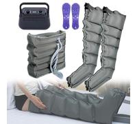 Widppsopt Massaggiatore elettrico a compressione ad aria, 6 cavità, strumento per rilassare tutto il corpo, braccia, gambe, lipedema, massaggiatore per polpacci per massaggi completi del corpo