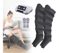 Widppsopt Massaggiatore per gambe con drenaggio linfatico per la circolazione, 6 cavità, massaggiatore elettrico a compressione dell'aria, allevia il dolore alle gambe con drenaggio linfatico