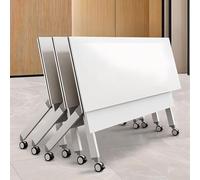 Widppsopt Mobile Folding Conference Table with Wheels, Space-Saving Portable Training Table for Office, Meeting Room, and Classroom, Sturdy and Easy to Assemble (SizeName: 120x50cm)