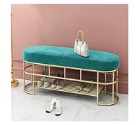 Widppsopt Panca per scarpe, scarpiera da ingresso, panca da ingresso con scarpiera dorata, scarpiera in velluto, panca per camera da letto, scarpiera per ingresso soggiorno (100 x 35 x 45 cm)