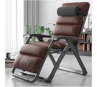 Widppsopt Poltrona reclinabile Gravity Lounge Chair con cuscini e braccioli massaggianti, pieghevole, per esterni, da giardino (nera + cuscino C)