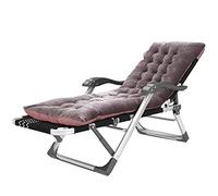 Widppsopt Poltrona reclinabile imbottita oversize a gravità zero, con braccioli, pieghevole, per patio, con cuscini, per esterni, terrazza e veranda.