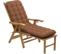 Widppsopt Poltrona reclinabile in legno, sedia a sdraio pieghevole per esterni con poggiapiedi esteso, 5 posizioni (1002)