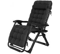 Widppsopt Poltrona reclinabile regolabile Gravity Lounge Chair per patio, piscina, con portabicchieri e cuscino, pieghevole per esterni (A+cuscino a)