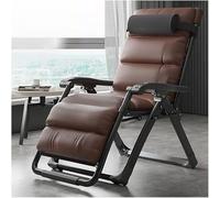 Widppsopt Poltrona reclinabile regolabile Gravity Lounge Chair pieghevole da giardino con cuscino rimovibile per interni ed esterni (A+C)