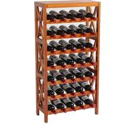 Widppsopt Portabottiglie da vino - Refrigeratore per vino da terra, mobile divisorio in legno massello, espositore da terra, ripiano portaoggetti per vino per casa/bar/bancone (C, 54 * 26 * 120 cm)