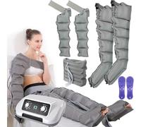 Widppsopt Pressoterapia, massaggiatore elettrico a compressione ad aria, sistema di recupero degli stivali per drenaggio linfatico, compressione sequenziale per migliorare la circolazione e recuperare