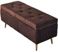 Widppsopt Scarpiera per camera da letto, sgabello in velluto con 4 gambe in metallo, poggiapiedi imbottito per camera da letto, soggiorno, corridoio, panca portaoggetti, per ingresso, corridoio