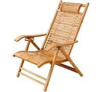 Widppsopt Sdraio pieghevole in bambù per giardino, sedia a sdraio, sedia a sdraio per balcone, siesta, esterno, patio in legno