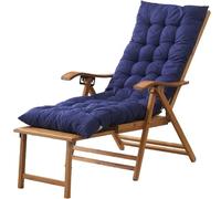 Widppsopt Sdraio reclinabile pieghevole, lettino prendisole in legno per giardino/patio, sedia a sdraio reclinabile regolabile in 5 posizioni per esterni (blu)