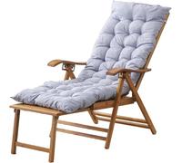 Widppsopt Sdraio reclinabile pieghevole, lettino prendisole in legno per giardino/patio, sedia a sdraio reclinabile regolabile in 5 posizioni per esterni (grigio)