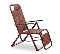 Widppsopt Sedia a sdraio a gravità zero per esterni, sedie reclinabili in vimini e rattan, per spiaggia, piscina, prato, campeggio, ufficio, sdraio pieghevole reclinabile con cuscino