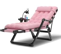 Widppsopt Sedia a sdraio da esterno, 2 in 1, pieghevole, reclinabile in 5 posizioni, per patio, regolabile, per prato, per interni (A+cuscino a)