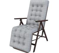 Widppsopt Sedia a sdraio pieghevole in rattan, reclinabile imbottita, braccioli regolabili per interni ed esterni, patio, cortile