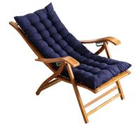 Widppsopt Sedia a sdraio pieghevole, sedia a sdraio regolabile in 5 posizioni, in legno, per giardino/patio/balcone (blu)