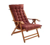 Widppsopt Sedia a sdraio pieghevole, sedia a sdraio regolabile in 5 posizioni, sedia a sdraio in legno per giardino/patio/balcone, sedia in bambù con cuscino rimovibile, 5 colori