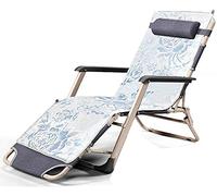 Widppsopt Sedia a sdraio reclinabile, sedia reclinabile pieghevole, sedia a sdraio portatile, sedia da campeggio per esterni - Grigio + imbottitura perla - Grigio