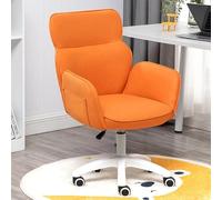 Widppsopt Sedia da computer in tessuto con tecnologia moderna con schienale centrale, girevole, regolabile in altezza, sedie da trucco, sedie a farfalla per camera da letto, sedia da toeletta per