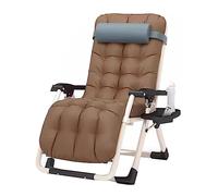 Widppsopt Sedia reclinabile pieghevole da esterno con cuscino imbottito, regolabile in più posizioni, reclinabile in acciaio, lettino prendisole portatile per giardino, piscina, spiaggia, blu