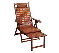 Widppsopt Sedia reclinabile retrò in legno, sdraio da giardino pieghevole regolabile in 5 posizioni, sedia da esterno reclinabile per patio, prato, spiaggia, portata 250 kg.