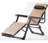 Widppsopt Sedie a sdraio da esterno, pieghevoli, multiposizione, con cuscini, per giardino e patio (nero C)