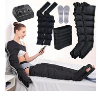 Widppsopt Stivaletti a compressione per gambe, massaggiatori elettrici per piedi, massaggiatore per gambe a 6 cavità, compressione dell'aria per la circolazione, strumento per rilassare tutto il corpo