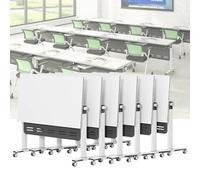 Widppsopt White Conference Table, Modern Conference Room Table, Office Boardroom Desk, Movable Computer Desk for Office(W 6Pack 70.8 x 23.6 x 29.5inch)