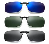 WiDream 3 Paar UV400 Sonnenbrille Clip, Polarisiert Clip Auf Sonnenbrillen, Randlose Myopie Sonnenbrille, Polarisationsbrille Clip für Männer Frauen Fahren Reise Outdoor Sport