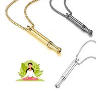 WiDream 3 Pezzi C-ollana Respiro In Acciaio Inox, C-ollana M-editazione Inox, Collana Per La Meditazione e La Consapevolezza, Collana In Acciaio Inox Per La Meditazione Con Effetto Antistress