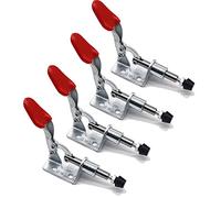 Widream 4 pcs Morsetti a Ginocchiera, Toggle Morsetto Push Pull Toggle, Orizzontale Morsetti a Sgancio Rapido, per Il Funzionamento Della Macchina, Carpenteria, Saldatura (Forza di Chiusura 45 Kg)