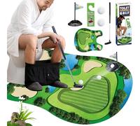 WiDream Aldult Bagno Golf Set, Mini Golf Putter Gioco da Toilette, Golf Toilet Game Set Minigolf con Mazza da Golf, Tappetino da Golf, Buco, 2 Palline da Golf e Appendiabiti