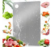 WiDream T-agliere In A-cciaio Inossidabile, Tagliere Bifacciale In Acciaio Inossidabile Per Alimenti,T-agliere In A-cciaio Inossidabile Facile da Pulire, Tagliere In Acciaio Inossidabile Per La Cucina