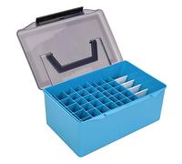 Widybord 1 Pezzo Seria Scatola di Pesca Portatile Esca di Calamaro Esca in Legno Gamberetto Jig Gancio di Stoccaggio Custodia in ABS con 52 reticoli