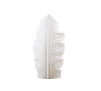 Widybord 1 Pezzo Vaso in Ceramica Piuma Forma Vaso di Fiore Ornamento Scrivania Balcone in Ceramica Bianca Camera da Letto Soggiorno Decorazione della Casa su Ufficio